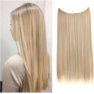 China Secrect Color Chocolate 613 Balayage Hair Extensions Halo Straight Hair Extensions Blonde Wig For Woman for sale