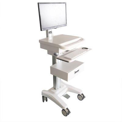 China Chinese Adjustable Height Portable Information Workstation Computer Trolley for sale