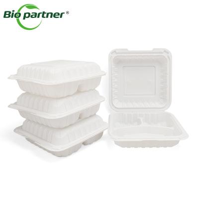 China MFPP Plastic Takeout Food Mineral Filled PP Hinged Containers for Casual Design Style for sale