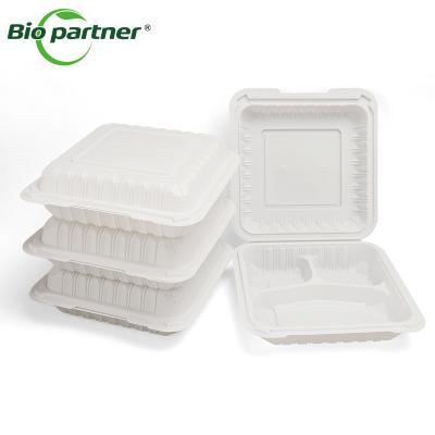 中国 Leak Proof Rectangle Plastic Lunch Box for Hinged Clamshell Disposable Food Container 販売のため