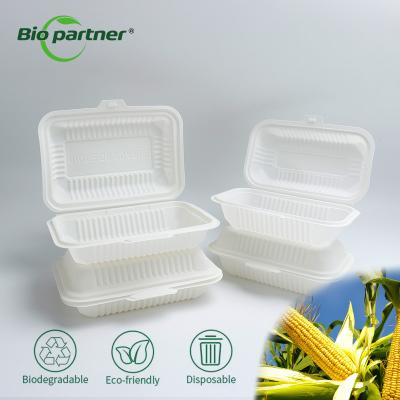 China Modern Simple Style 8X8''3 Compartment Disposable Plastic Take Out Food Containers for sale