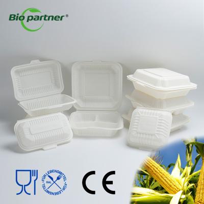 China Biologisch afbreekbare fastfoodcontainer, eenmalige lunchdoos met aangepast logo Te koop