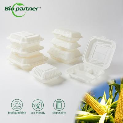 China Biodegradable Custom Order Disposable Food Container for Take Away Clamshell Packaging à venda