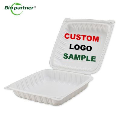 China Customized Size Casual Design Disposable Hinged Food Container for Burger Restaurant Te koop