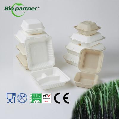 China Contenedor de alimentos desechables biodegradables 100% respetuosos con el medio ambiente para llevar en venta