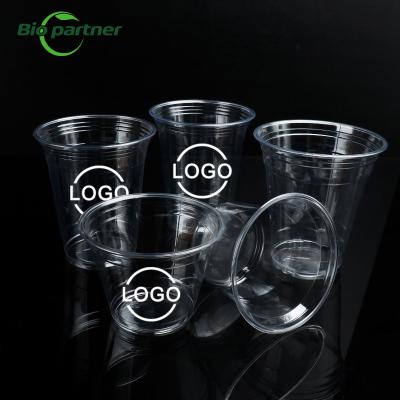 China Home Restaurant Bar Hotel Wedding Clear Plastic Drinking Cups with Lids 9oz 16oz for sale