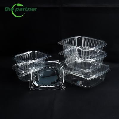 중국 Embossing Square Clamshell Food Boxes Clear Blister Box for Disposable Food Container 판매용