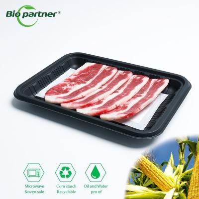 Chine Disposable Black Plastic Tray for Frozen Meat and Vegetable Packaging Custom Order à vendre