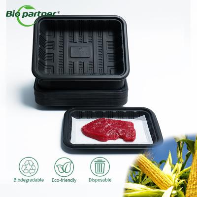 China Disposable Blister Process Frozen Meat Chicken Packaging with Corn Starch Display Tray for sale