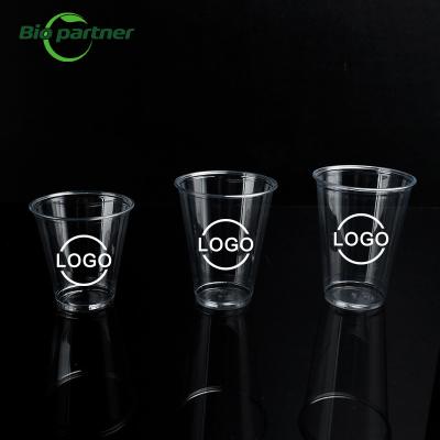 China Take Away Coffee Juice Beverage Drink Milk Eco-friendly PLA Cup with Customized Logo zu verkaufen