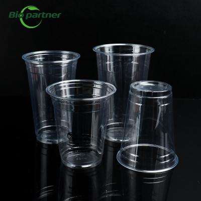 中国 Party Occasion Disposable PET Clear Plastic Cup with Custom Logo Printed Eco Friendly 販売のため