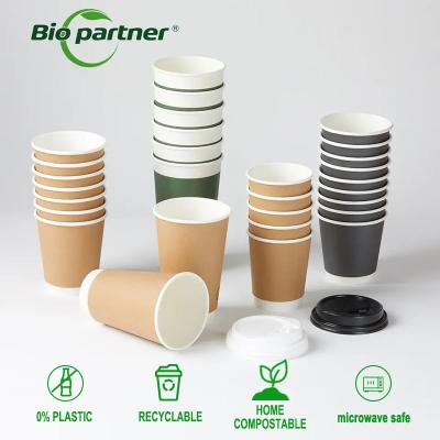 China Super Markets Promotions Custom Logo Disposable Coffee Cup with Water Based Coating for sale