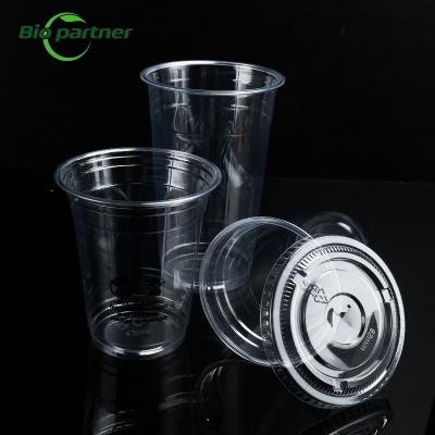 Cina Smoothie Beverage Plastic Parfait Cups With Lids Eco-friendly PLA Cup for Beverages in vendita