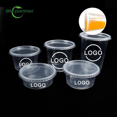 China Disposable Meal Prep Food Storage Containers Airtight Round Clear Plastic Soup Cup for sale