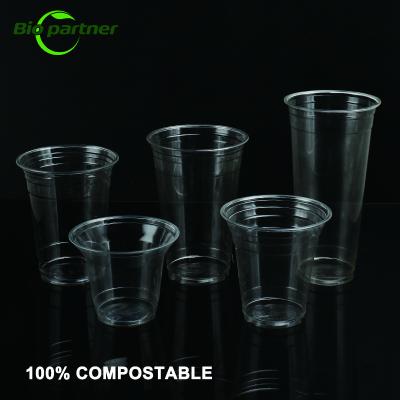 China PLA 100% Compostable Cups for Take Away Dessert Milk Tea Cold Drink en venta