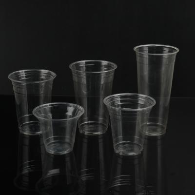 중국 Biodegradable PLA Clear Disposable Plastic Cold Drinking Cups with Customized Logo 판매용