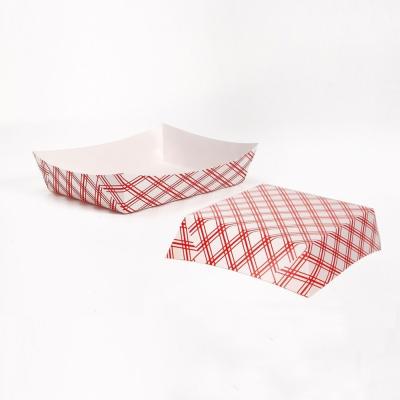 中国 Paper Fast Food Restaurant Food Container Box Packing Boat Shape Tray Customized Size 販売のため