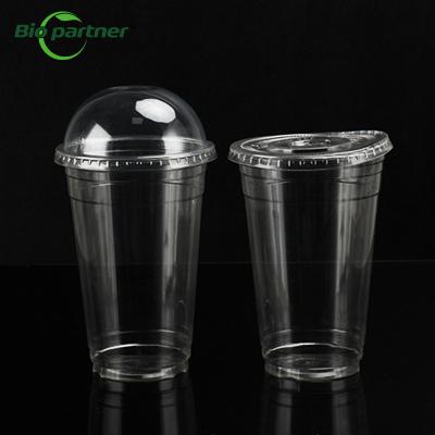 China Capacity 20/22/24 Oz PLA Cup Disposable Eco Friendly for Cold Drinks Customized Logo for sale