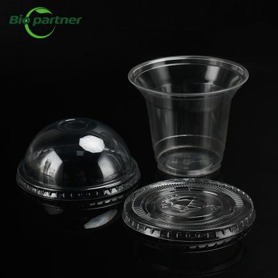 China Tazas PLA degradables Tazas claras para bebidas frías para llevar Embalaje de batidos PET Tazas de plástico en venta