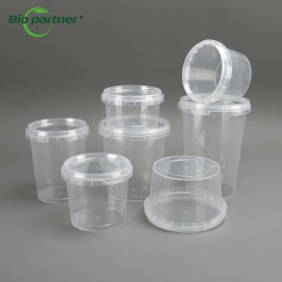 China CLASSIC Design Style Round Disposable Plastic Pp Tamper Proof Food Storage Containers for sale