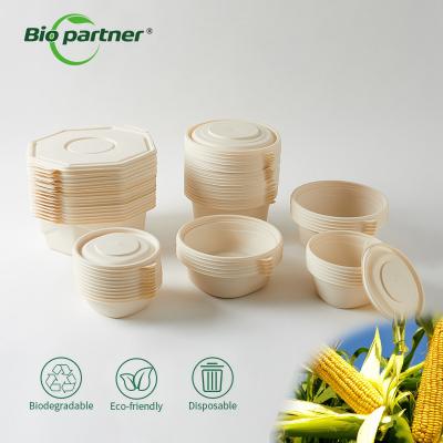 Κίνα Environmentally Friendly Corn Starch Disposable Takeaway Salad Lunch Soup Bowl With Lid προς πώληση