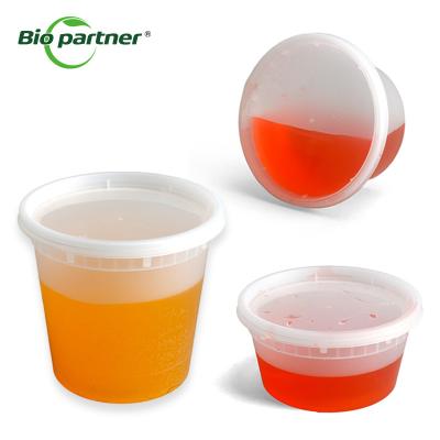 China Disposable Round PP Plastic Clear Deli Food Container for Microwavable Soup and Salad for sale