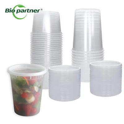 China Hard Deli Food Storage Containers 32oz PP Plastic Take Out Container with Leakproof Lid for sale