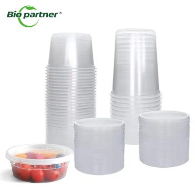 Cina Clear Soup Bucket Plastic Food Salad Container Stackable Deli Fast Food Storage Bowl in vendita