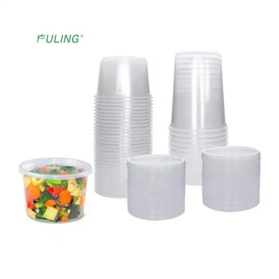 Chine 24/32 oz PP Plastic Deli Cup With Lids Custom Design Printing for School Food Storage à vendre