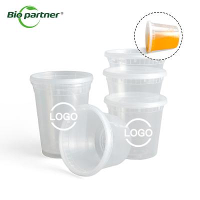 China 16oz Heavy Duty PP Plastic White Deli Food Packaging Containers Perfect for Any Food for sale