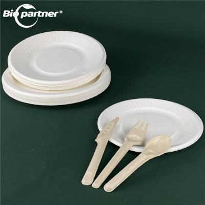 China Customized Logo Acceptable AQ12 Bio Compostable Napkin Pack Biodegradable Mini Sugar Cane Bagasse Cutlery Set for sale