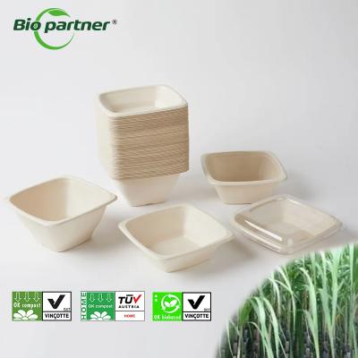 China Embalaje de alimentos Biopartner Caña de azúcar natural Bagasse Sopa redonda tazón de mesa compuesta en venta