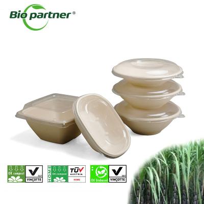 China Convenient Food Packing Pulp Bagasse Take Away Bowls for Back to School Lunches for sale