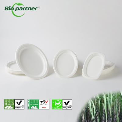 China Production of 100% Biodegradable Sugar Cane Paper Plate for Hotel Restaurant and Home for sale