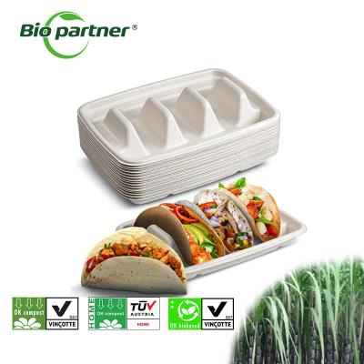 China Back to School Occasion Eco-Friendly Disposable Taco Holders Taco Plate Box Platter Te koop