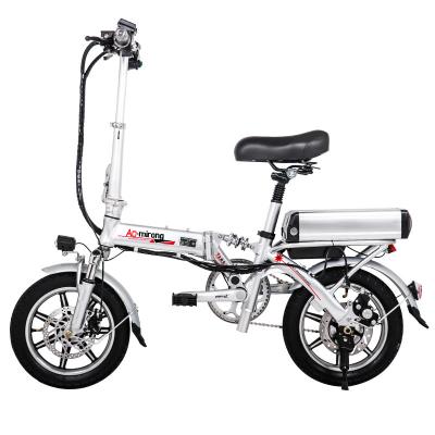 China Direct Selling Standard Light Gray Lithium Battery Folding Electric Bicycle for sale