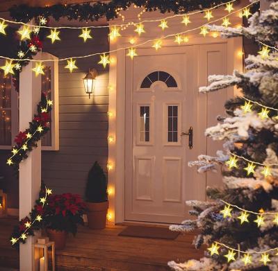 China AC LED Curtain Light 80 LED Christmas String Star Lights, Winter Fairy Lights Waterproof for Indoor Patio Party Bedroom Home Decor for sale