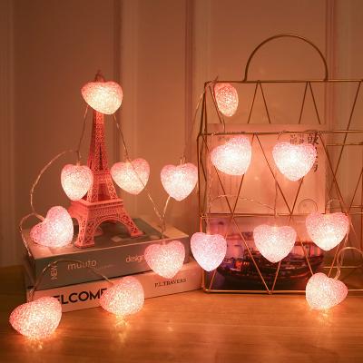 China Customization LED Valentine's Day love light string battery box wedding decoration color lights for sale