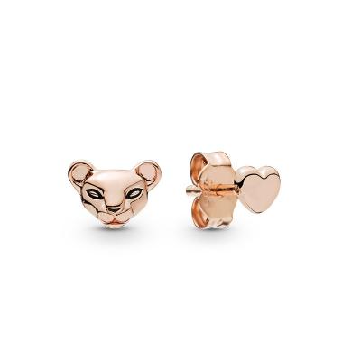 China FASHIONABLE S925 sterling silver earrings 2021 rose gold charm round series crown diamond stud earrings woman fashion circle earrings for sale