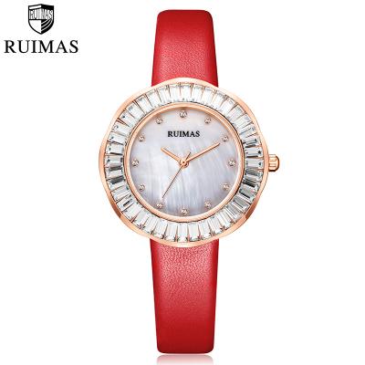 China Factory wholesale automatic promotional release date skmei hand belt watch tricolor luxury women shape quartz digital watch for sale