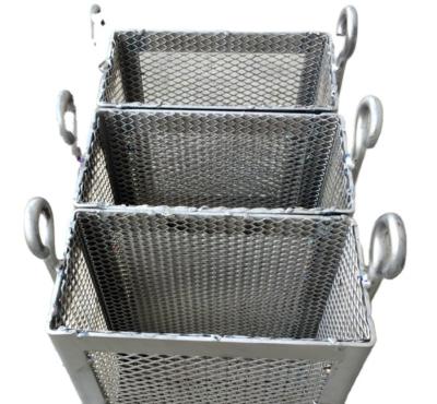 China Industry and Civil TA1 Mesh Plate Titanium Mesh Electroplating Anode Titanium Diamond Shaped Titanium Basket for sale