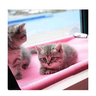 China Hot Selling Breathable Suction Stocked Mesh Cat Window Hammock Bed With 4 Cups Easy Removal for sale