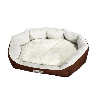 China Professional Sofa Solid Orthopedic Luxury Pet Bed Fabric Travel Pet Lounge Washable Pet Bed For Dog Cat for sale