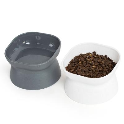 China New Design Sustainable Pet Bowls Cat Pet Food Drinking Bowl Portable Black White for sale