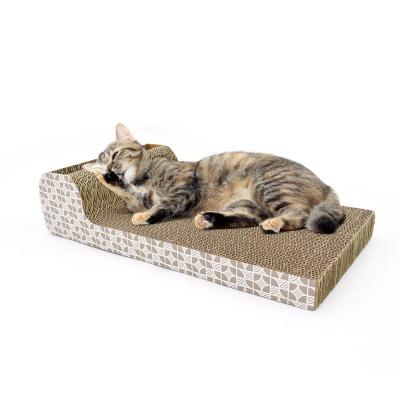 China Wholesale Eco-Friendly Viable Cat Scratching Bed With Ball Board Board Customized Cat Scratch Board Various Shapes Cat Scratch Board for sale