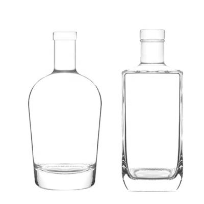 China Wholesale Brandy Ascot Bottle 750Ml Beverage Food Grade Spirit Liquor Big Round Whiskey Glass Bottle Manufacturer for sale