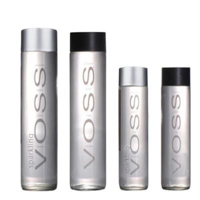 China Xingda Beverage Customize High Quality 800Ml Cylinder Round Mineral Water Voss Glass Bottle With Plastic Screw Cap Supplier for sale