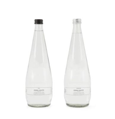 China Xingda Beverage Bespoke Glass Water Bottles S 1L Glass Mineral Water Bottles With Aluminum Cap Factory for sale