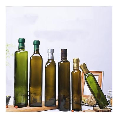 China Beverage Xingda Customize Square Edible Dark Green Marasca Olive Oil Bottle Supplier Of Flint Glass 100Ml 250Ml 500Ml 1000Ml for sale