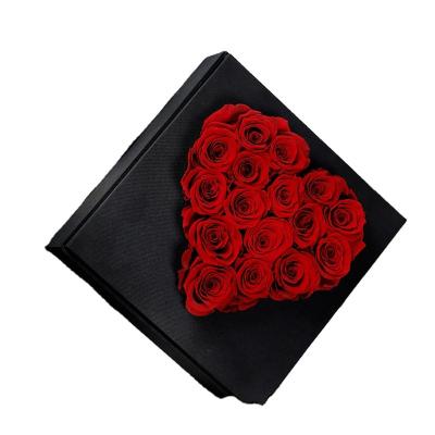 China Preserved Rose Luxury Valentine Day Gift Rose Preserved Flower Box Everlasting Rose Gift Box Preserved Rose for sale